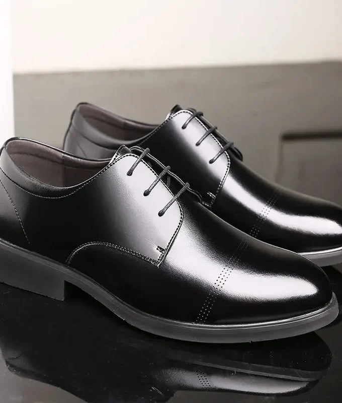 MISTER Formal Height Increasing Shoes Man Taller Elevator 6CM Invisible Insole For Men Heighten Increased Oxfords Business Lift