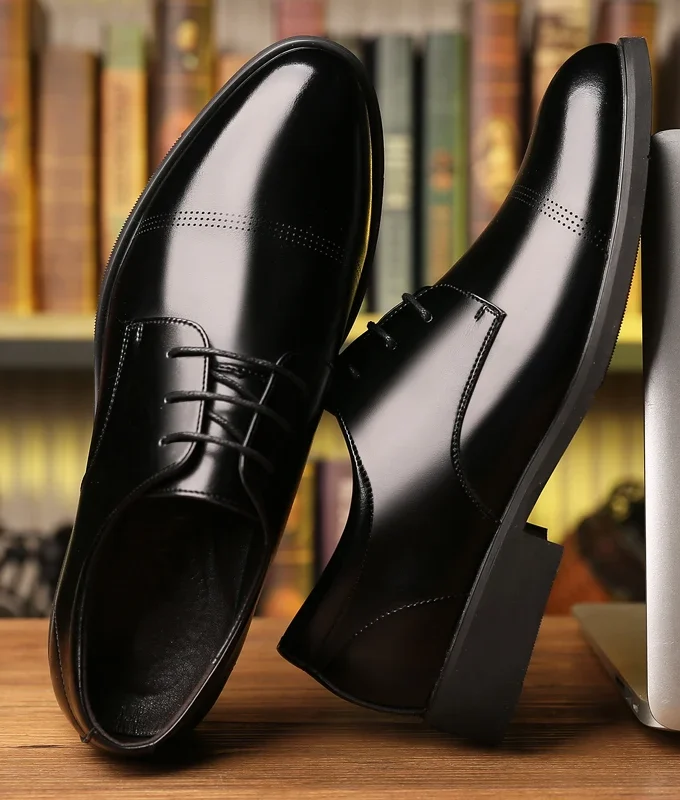 MISTER Formal Height Increasing Shoes Man Taller Elevator 6CM Invisible Insole For Men Heighten Increased Oxfords Business Lift