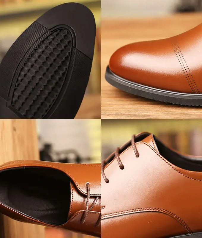 MISTER Formal Height Increasing Shoes Man Taller Elevator 6CM Invisible Insole For Men Heighten Increased Oxfords Business Lift