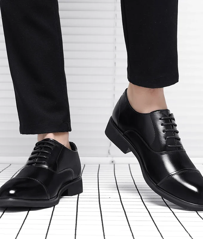 Height Increasing Shoes Men Taller Elevator 6CM Invisible Insole for Daily Men's Heighten Increased Wedding Oxfords Office Male