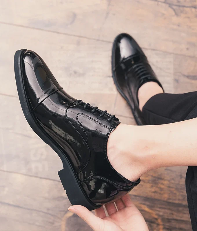 Height Increasing Shoes Men Taller Elevator 6CM Invisible Insole for Daily Men's Heighten Increased Wedding Oxfords Office Male