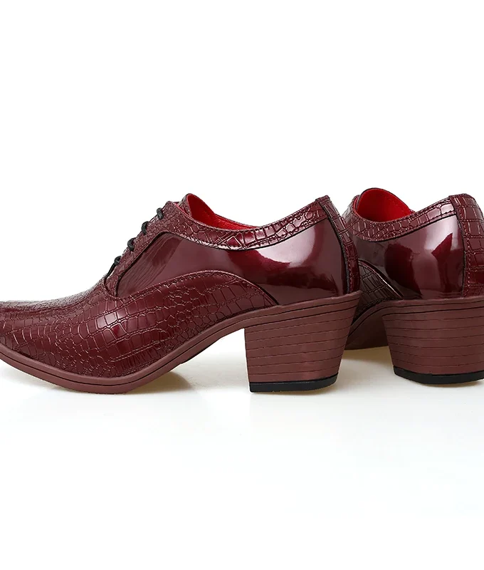 Hot Sale Crocodile Men's Heel Shoes Formal Leather Brown Men Loafers Dress Shoes Fashion Mens Casual Shoes Zapatos Hombre 2023