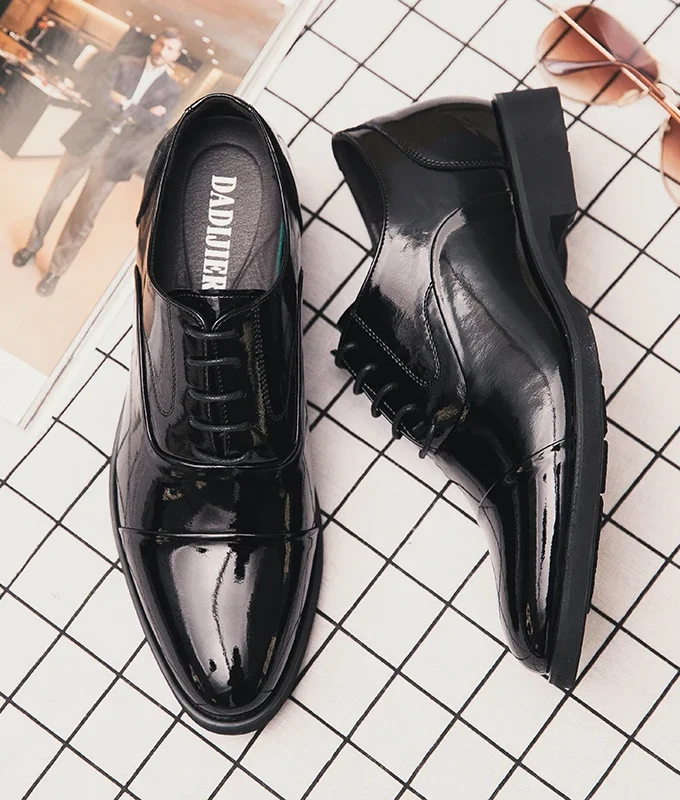 Height Increasing Shoes Men Taller Elevator 6CM Invisible Insole for Daily Men's Heighten Increased Wedding Oxfords Office Male