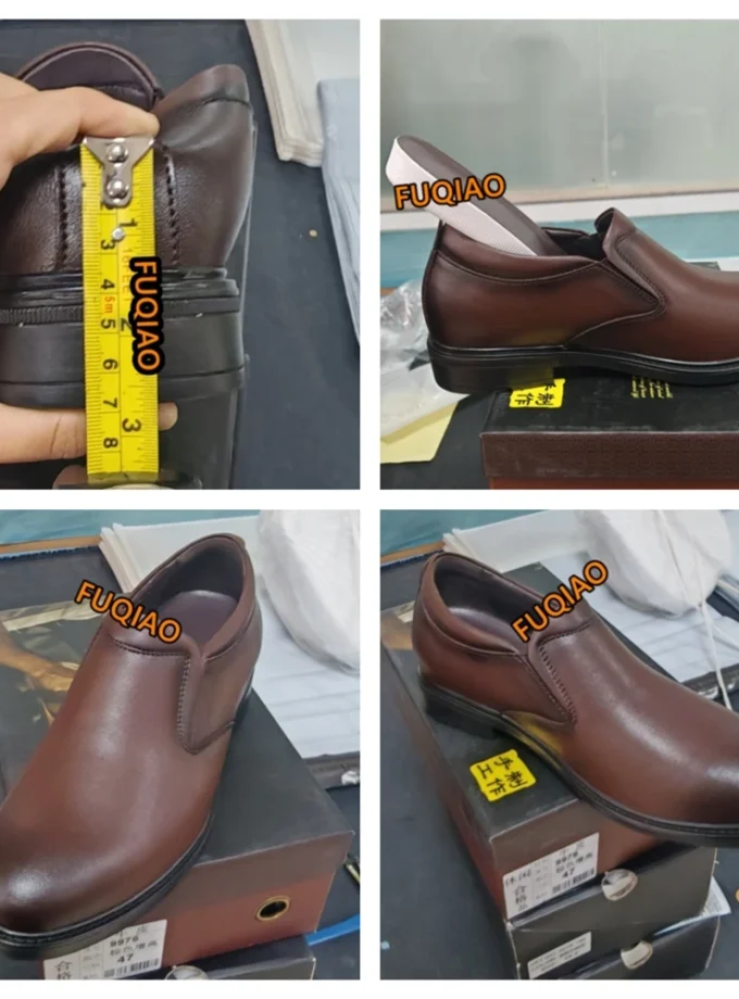 Elevator Loafers Wedding Men Leather Shoes Business British Formal Dress Shoes Height Increase Insole 6CM Lift Plus Size 35-47