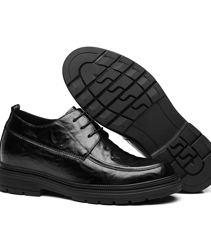 YEINSHAARS 3/6/8 Cm Elevator Men Dress Shoes Height Increase Cow Leather Men Formal Shoes Oxfords Business Men Suit Shoes Taller