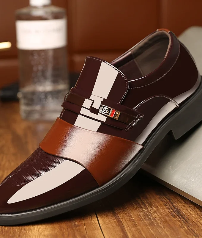 Men Flat / 6CM Heightening Elevator Shoes Business Formal Oxfords Leather Shoes Man British Casual Banquet Wedding Suit Shoes