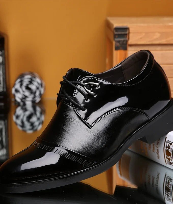 Men 6CM Height Increasing Shoes Business Formal Leather Elevator Shoes Man British Casual Wedding Suit Shoes Oxfords Office Male
