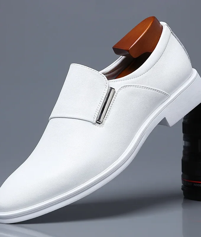 Men 6cm/Flat Leather Shoes Lift Loafers Slip-on Business Elevator Dress Shoes Comfortable Driving Height Shoes Zapatos De Hombre