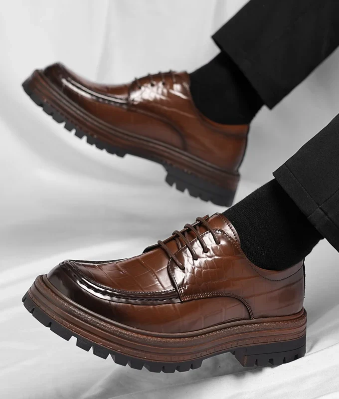 Crocodile Print Shoes Men Wedding Dress Leather Shoes Men Italiano Oxford Shoes Men Business Suit Office 2025 Italiano Zapatos