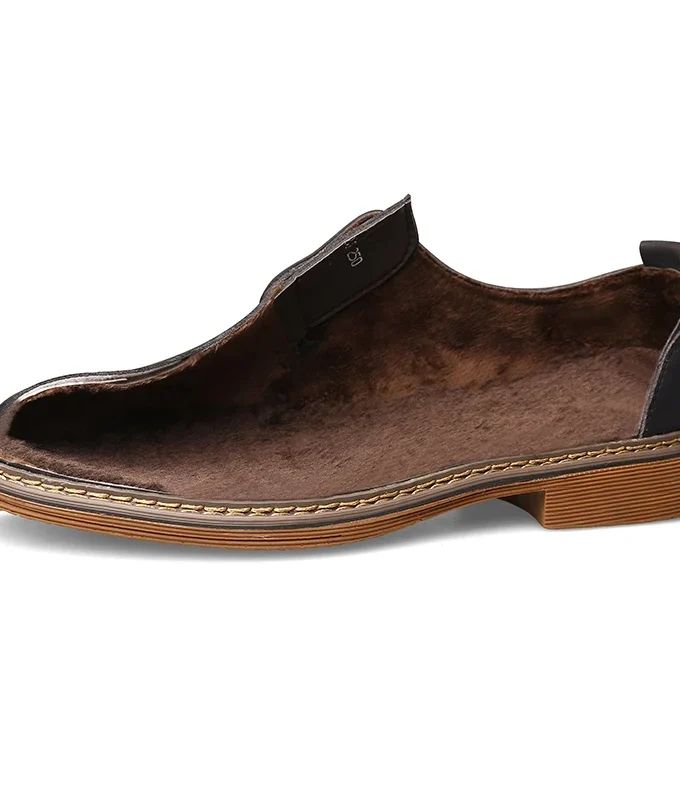 Winter Men Casual Shoes Elevator Shoes Lace Up Black Brown Warm Oxfords for Men Height Increasing Dress Shoes Lift Leather Shoes