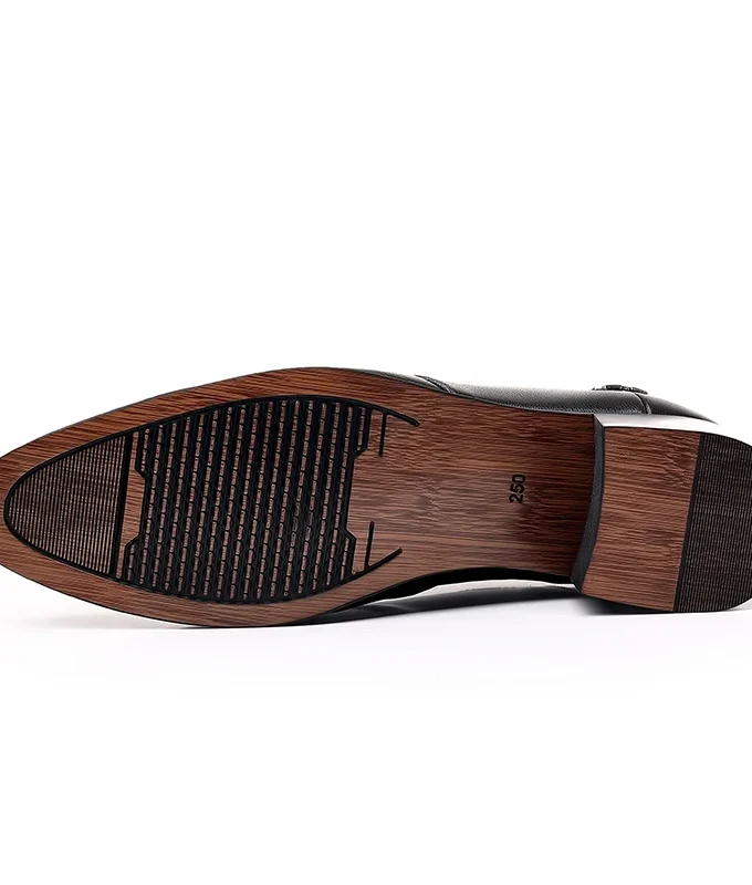 Man Cow Leather Shoes Height Increasing High Heel Shoes Business Party Dress Wedding Shoes Comfortable Formal Wear Casual Shoes