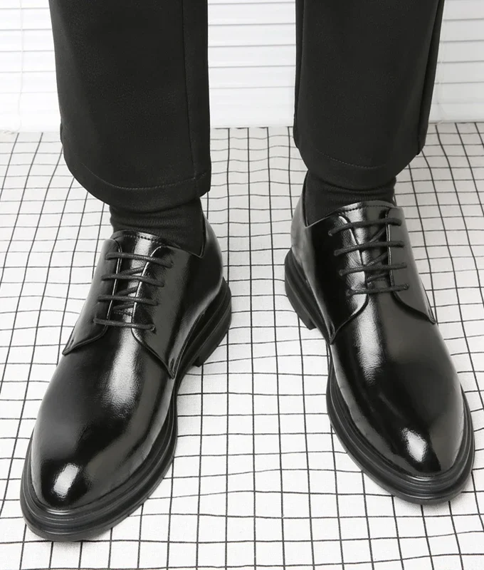 Elevator Shoes Men Dress Shoes 3/6/8 cm Men Formal Shoes Winter/Spring Classic Business Luxury Men Oxfords Footwear Suit Shoes