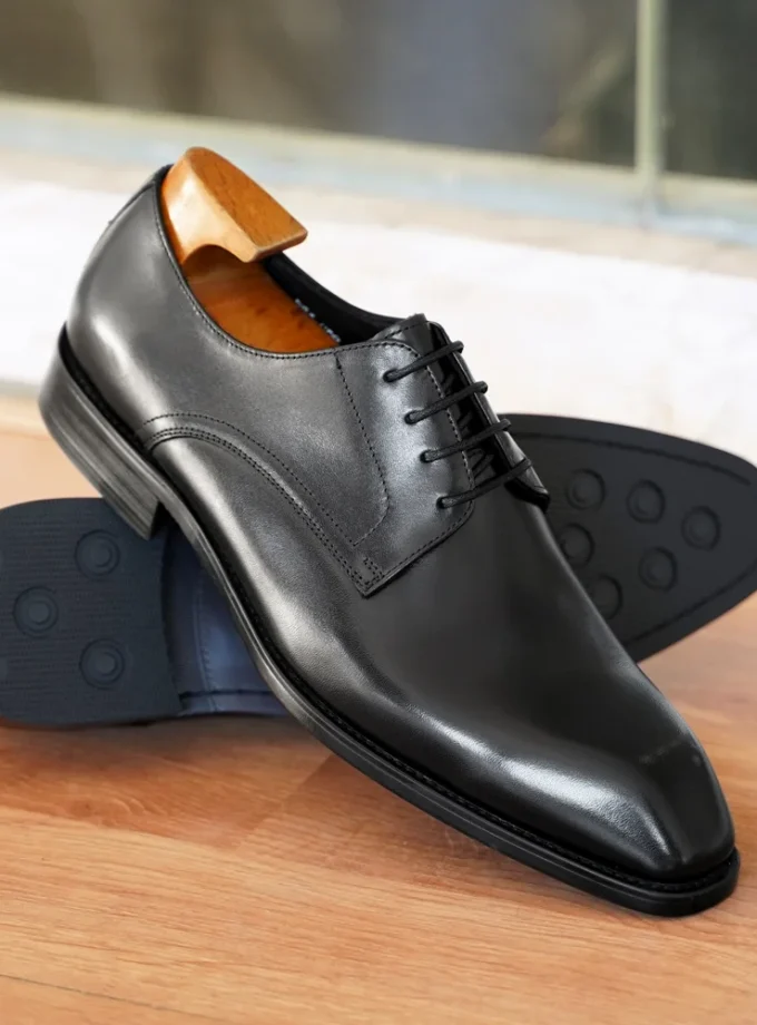 Italian Flat Mens Dress Shoes Luxury Genuine Leather Brand Handmade Quality Square Toe Laces Up New Business Party Social Shoes