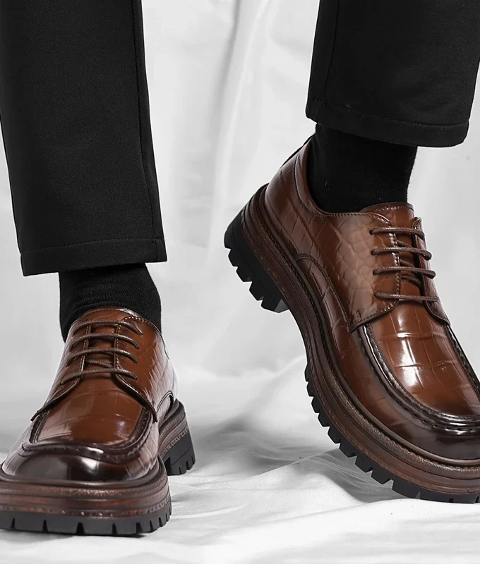 Crocodile Print Shoes Men Wedding Dress Leather Shoes Men Italiano Oxford Shoes Men Business Suit Office 2025 Italiano Zapatos