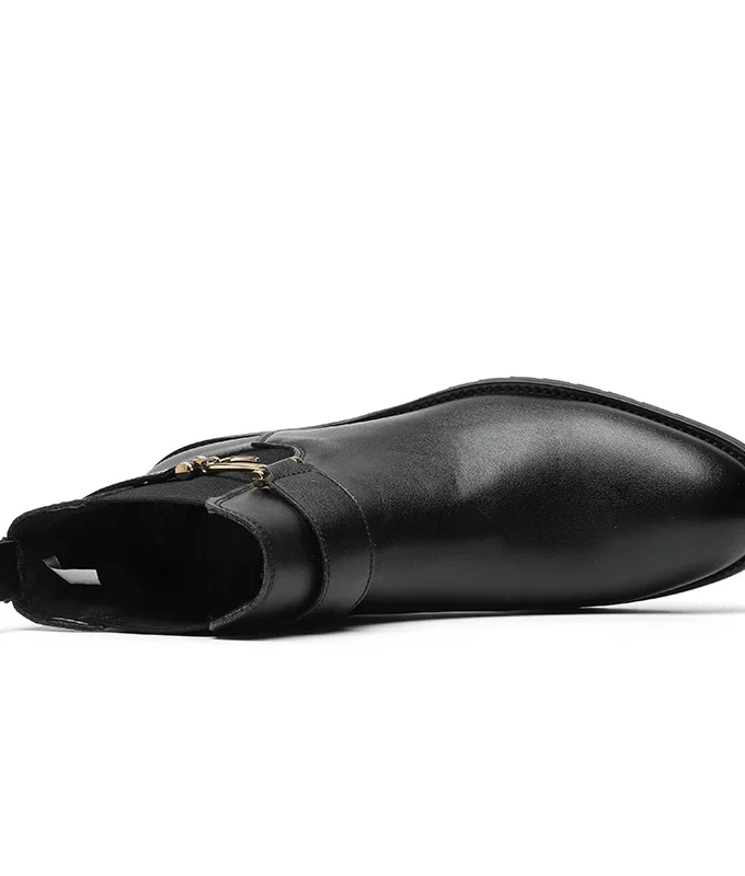 Luxury Brand Men's Chelsea Boots High Quality Retro Mens Ankle Boots Leather Business Wedding Shoes Slip on Gentleman's Boots