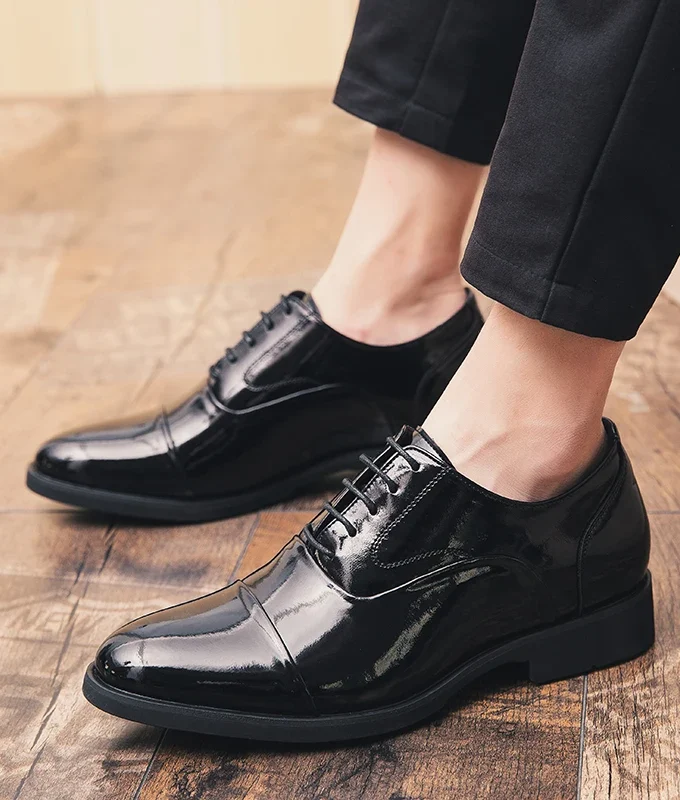 Height Increasing Shoes Men Taller Elevator 6CM Invisible Insole for Daily Men's Heighten Increased Wedding Oxfords Office Male