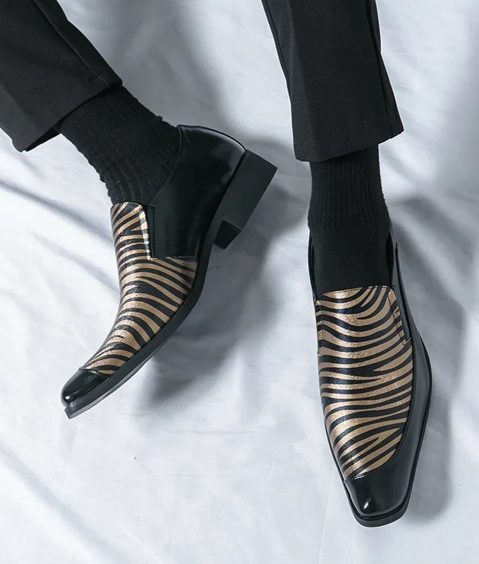 New Microfiber Leather Shoesfor Men Fashion Formal Oxford Shoes Black Brown Pointed Man Office Dress Wedding Party Loafers