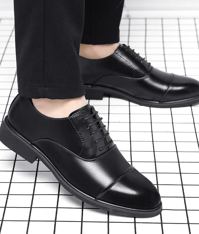 Height Increasing Shoes Men Taller Elevator 6CM Invisible Insole for Daily Men's Heighten Increased Wedding Oxfords Office Male