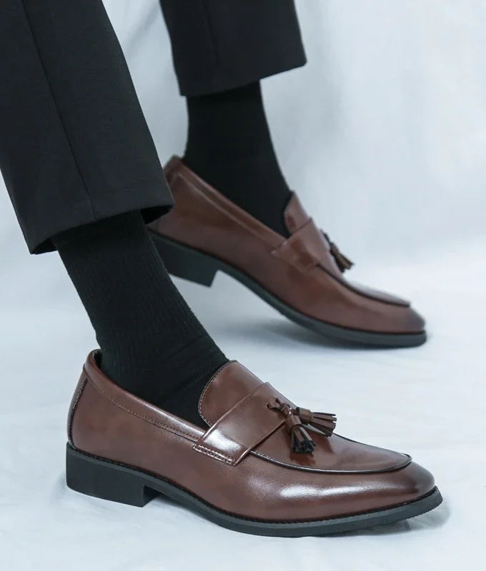 Spring Autumn Men's Casual Loafers Driving Shoes Moccasin Fashion Male Comfortable Leather Shoes Men Lazy Tassel Dress Shoes