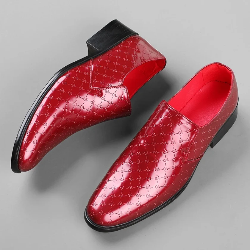 Brand Business Dress Men Shoes Formal Slip On Dress Shoes Men Thick Heel Oxfords High Quality Leather Shoes For Men Lift Loafers - Image 4