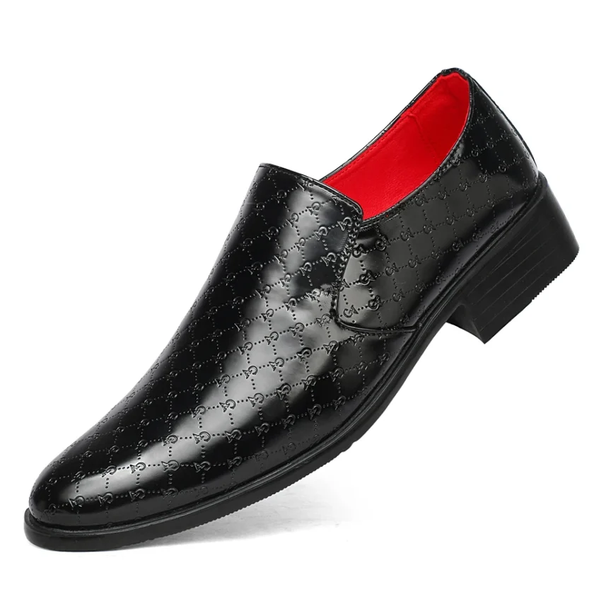 Brand Business Dress Men Shoes Formal Slip On Dress Shoes Men Thick Heel Oxfords High Quality Leather Shoes For Men Lift Loafers - Image 2