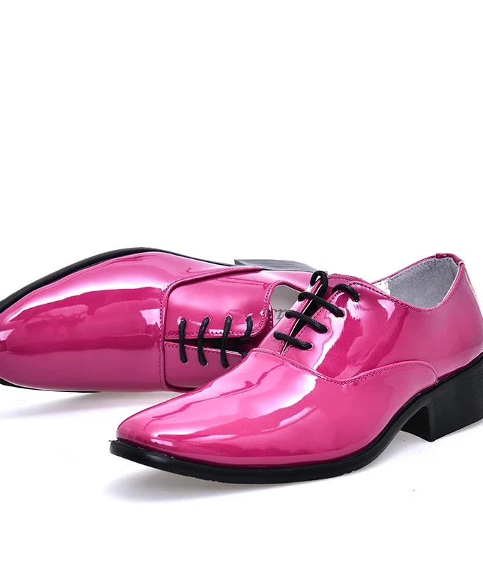 High Heel Leather Shoes Men Shoes Elevator Shoes Multicolour Male Oxfords Pointed Toe Formal Shoe for Man Luxury Wedding Party